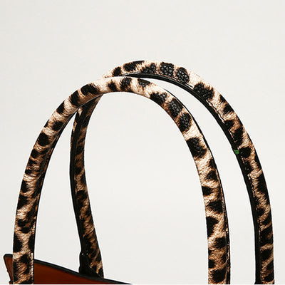 Crocodile Leopard Grain Leather Tote For Women 3 Piece Bag Set