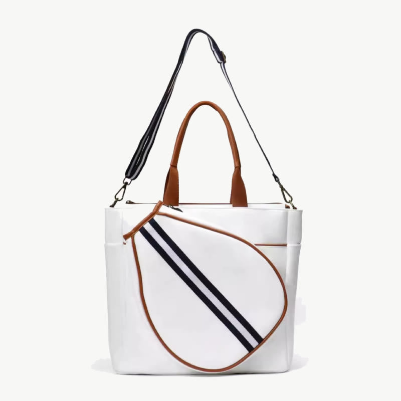 Padel Tennis Racket Bag Minimalist Leather Hand Held Sports Tote