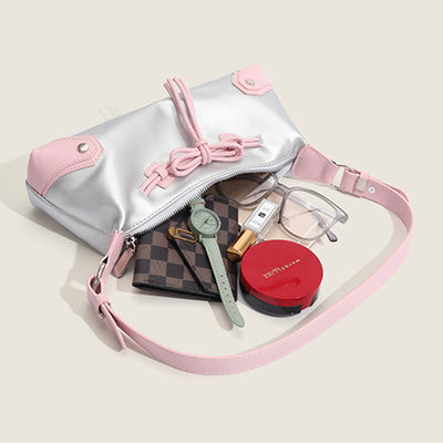Shoulder Bag For Women Light Color Vegan Leather Daily Purse
