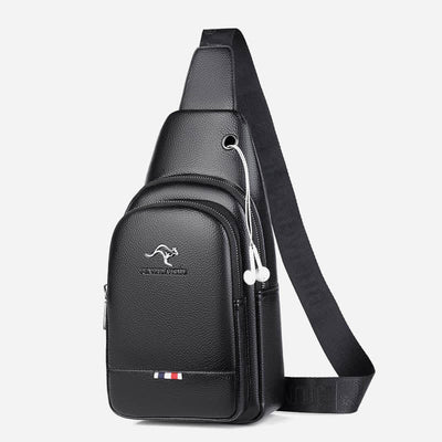 Small Crossbody Sling Bag for Men Leather Purses Chest Bag