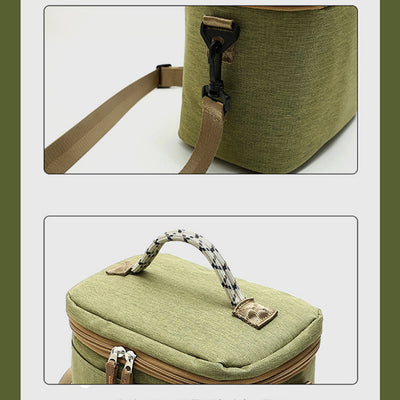 Small Cooler Bag For Picnic Work Oxford Crossbody Lunch Bag