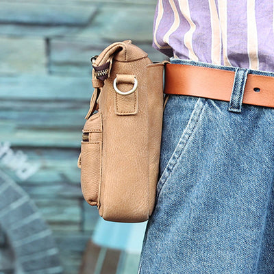 Waist Bag For Men Multifunctional Outdoor Sports Wear Belt Leather Bag