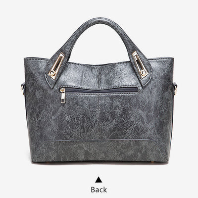 Vintage Tote For Women Wax Genuine Leather Crossbody Bag