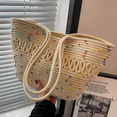 Tote Bag for Women Large Capacity Straw Beach Shoulder Bag