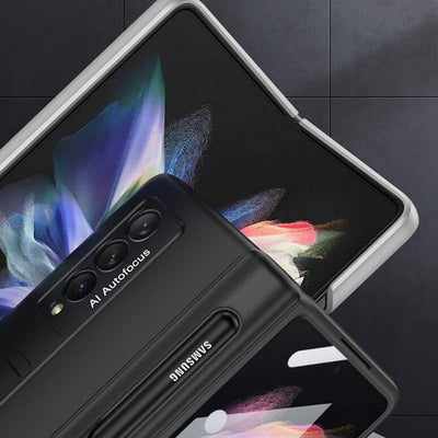 Samsung Galaxy Z Fold 3 Sturdy Phone Case With S-Pen Holder Built-in Magnetic Kickstand