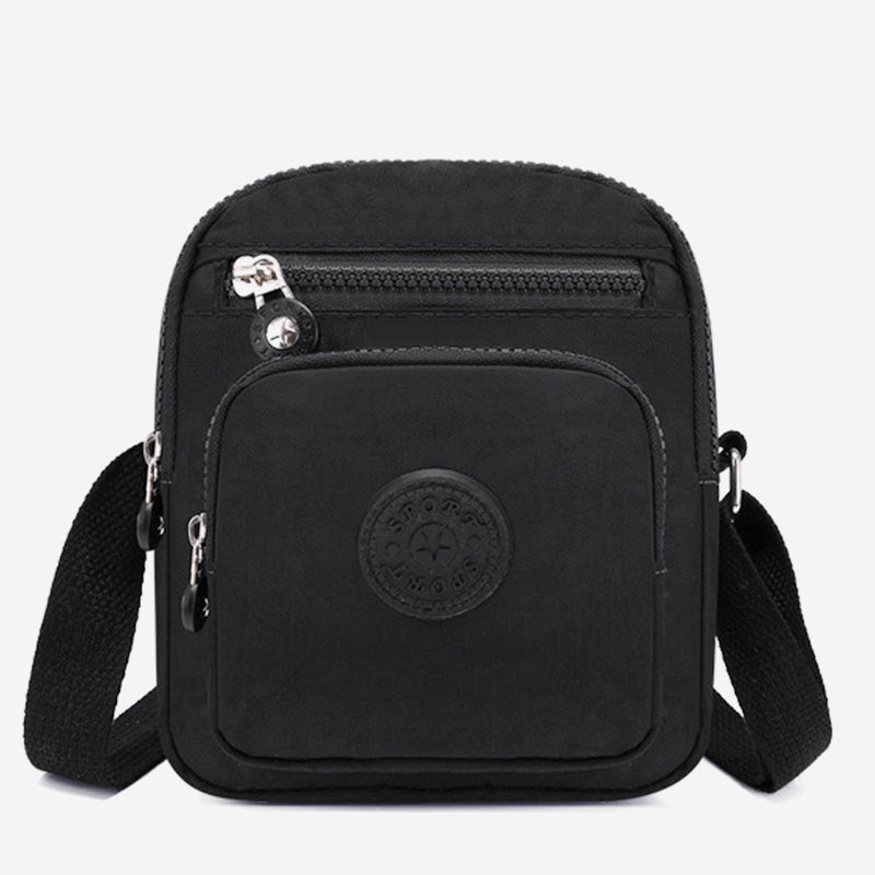 Lightweight Small Solid Color Crossbody Bag Multi-Pocket Cell Phone Purse