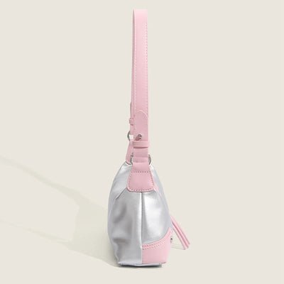 Shoulder Bag For Women Light Color Vegan Leather Daily Purse