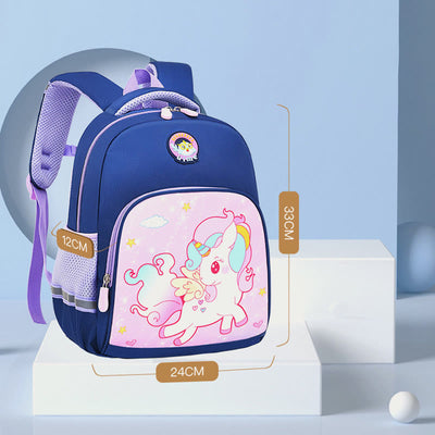 Backpack For Kids Cartoon Character Printing Lightweight Oxford Schoolbag