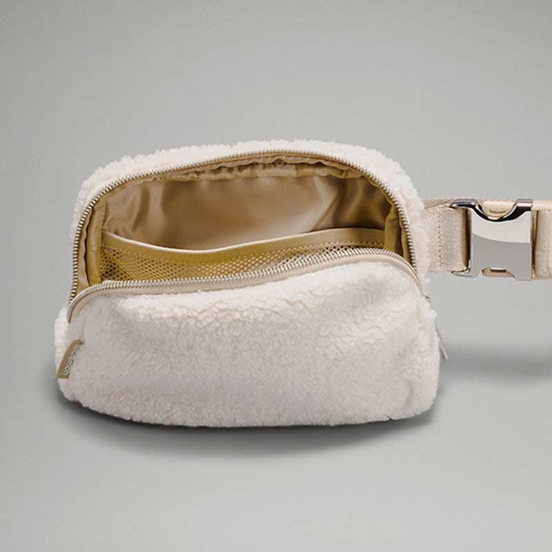 Lightweight Waist Bag for Women Men Soft Warm Plush Sling Bag