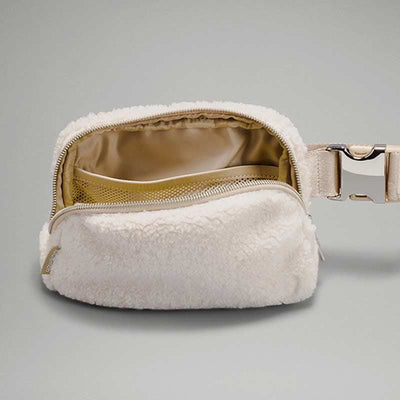 Lightweight Waist Bag for Women Men Soft Warm Plush Sling Bag