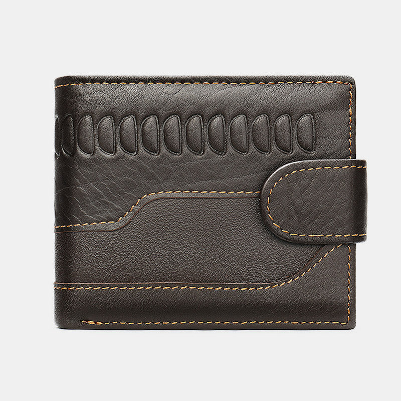 Vintage Money Clip Genuine Leather  Multi-Slot License Card Bag Wallet
