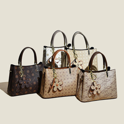 Retro Women Top Handle Bag Fancy Pattern Crossbody Purse