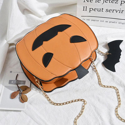 Halloween Pumpkin Chain Crossbody Bag