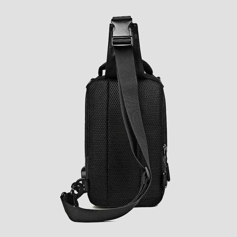 Waterproof Large Capacity Multi-Carry Sling Bag With USB Charging Port