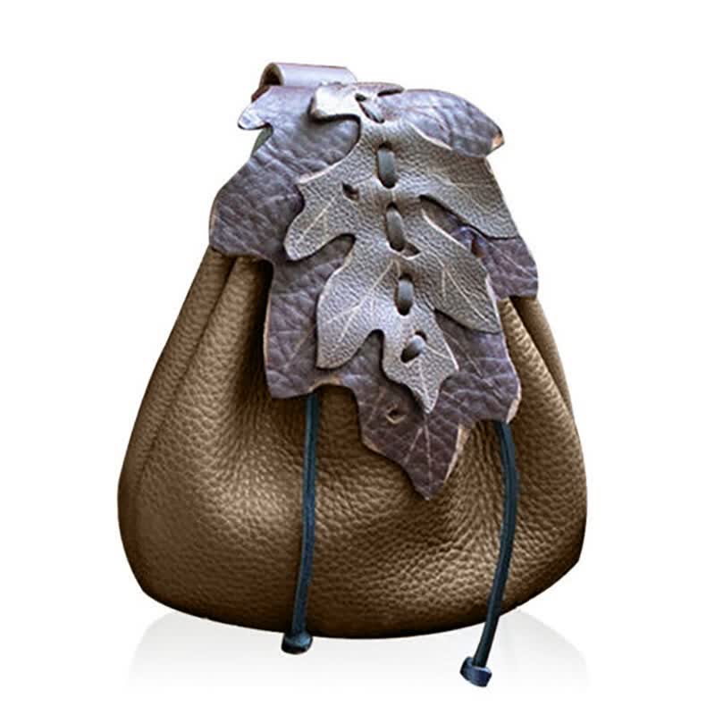 Medieval Renaissance Leather Drawstring Coin Pouch Bag Waist Belt Bag