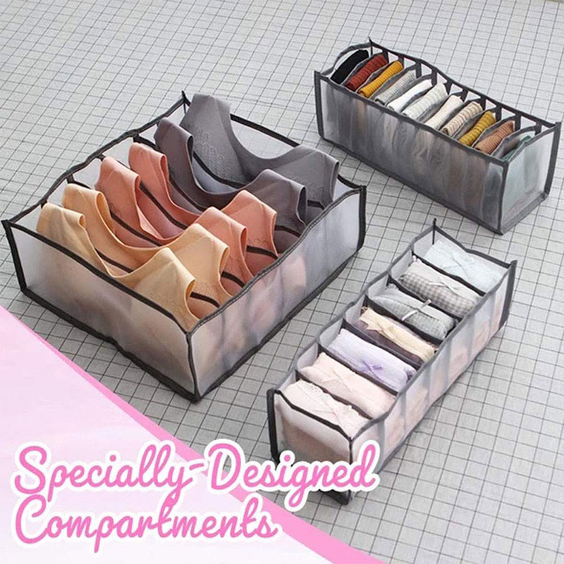 Storage Bag For Underwear Home Daily Gridding Clothes Storage