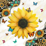 Custom Canvas Tote Sunflower Print Personalized Family Name Handbag