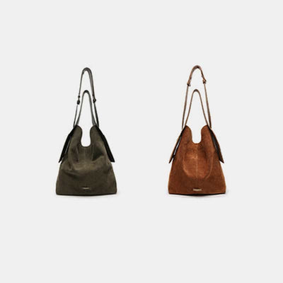 Magnetic Shoulder Bag for Women Daily Large Capacity Leather Tote