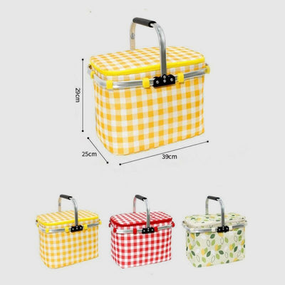 Cooler Bag For Outing Travel Thickened Aluminum Film Picnic Basket