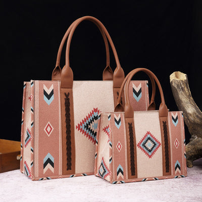 Vintage Linen Cotton Handbag For Women Bohemian Crossbody Tote