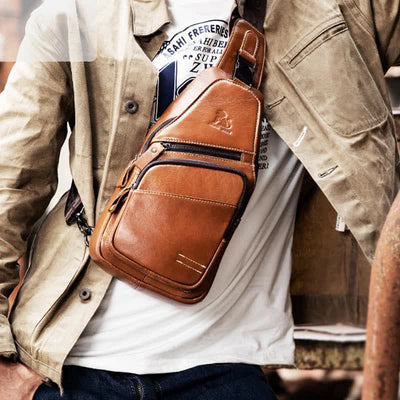 Men's Sling Bag Chest Shoulder Backpack Anti Theft Cross Body Purse