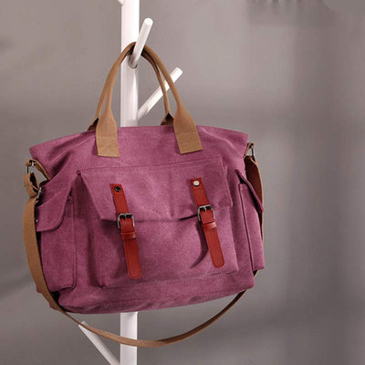 Large Capacity Women Canvas Tote Casual Crossbody Shoulder Handbags Messenger Bag