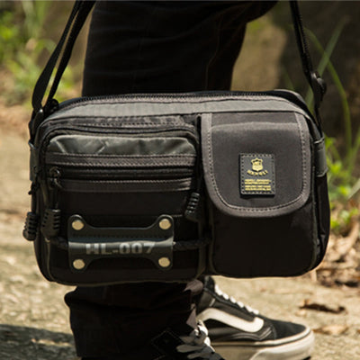 Messenger Bag For Men Multi Pocket Lightweight Oxford Crossbody Bag