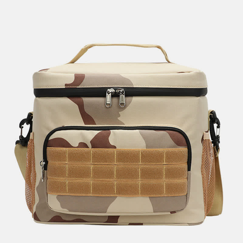 Tactical Outdoor Insulated Bag Portable Lunch Bag Handbag with Crossbody Strap