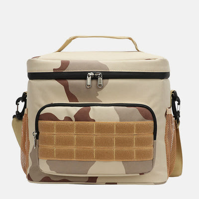 Tactical Outdoor Insulated Bag Portable Lunch Bag Handbag with Crossbody Strap