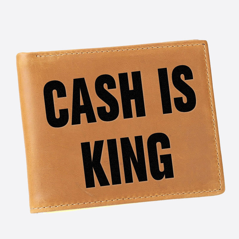 Cash Is King Ultra Thin Wallet For Men RFID Purse