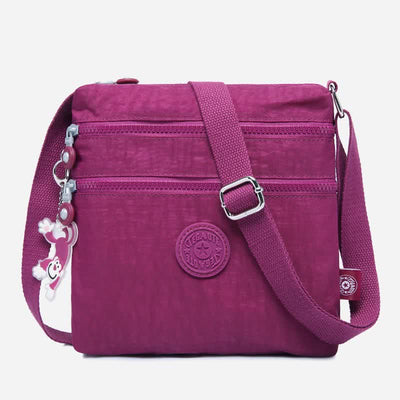 Lightweight Triple Zip Small Crossbody Bag Shoulder Bag for Women