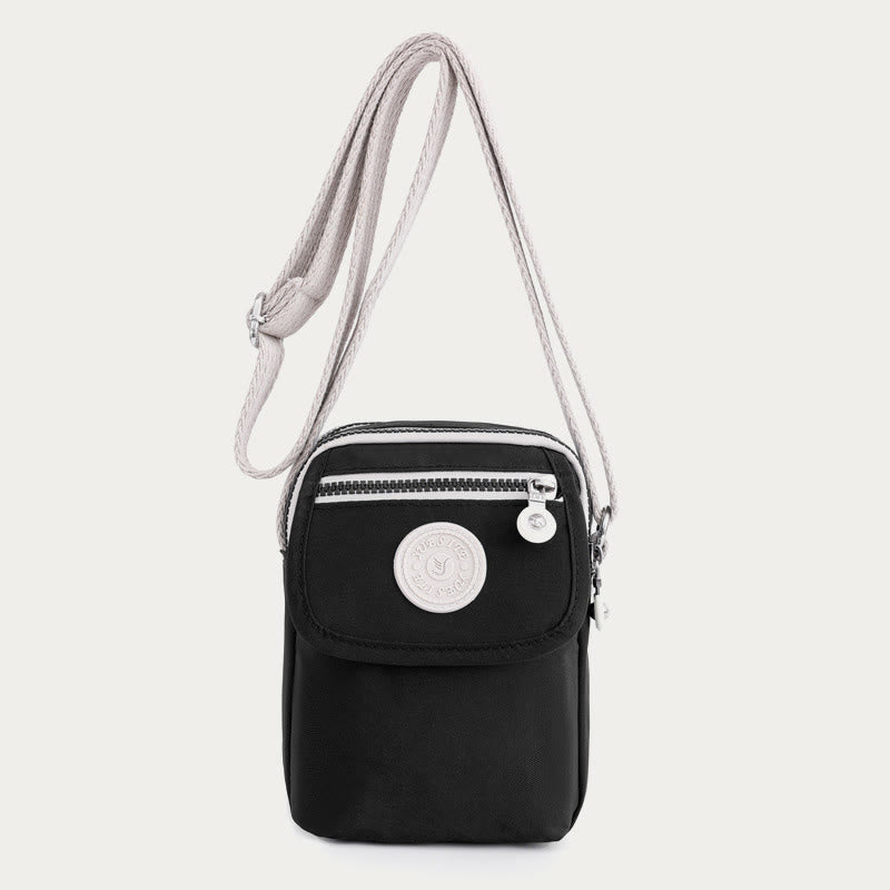Mini Corssbody Bag Waterproof Nylon Solid Color Simple Shopping Bag