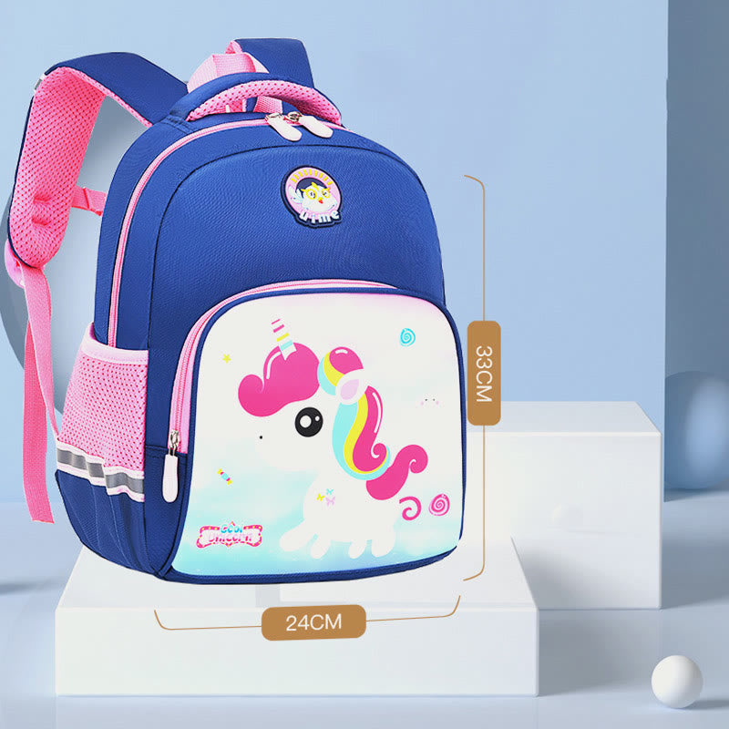 Backpack For Kids Cartoon Character Printing Lightweight Oxford Schoolbag