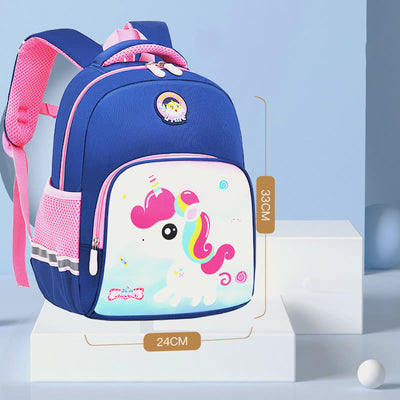 Backpack For Kids Cartoon Character Printing Lightweight Oxford Schoolbag