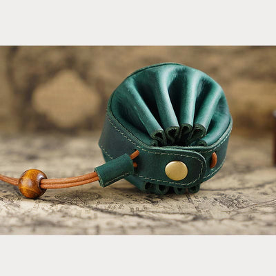 Wallet For Women Handmade Drawstring Mini Leather Students Coin Purse