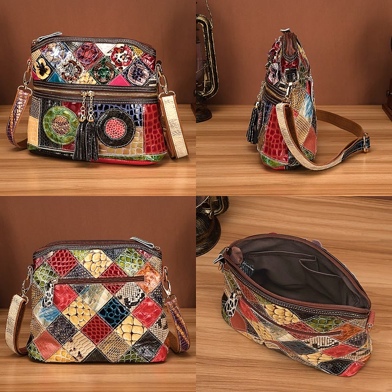 Large Capacity Flower Pattern Crossbody Bag