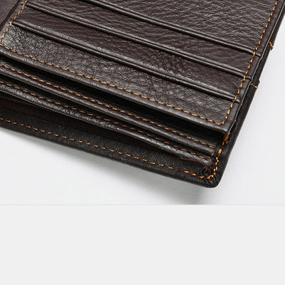 Vintage Money Clip Genuine Leather  Multi-Slot License Card Bag Wallet