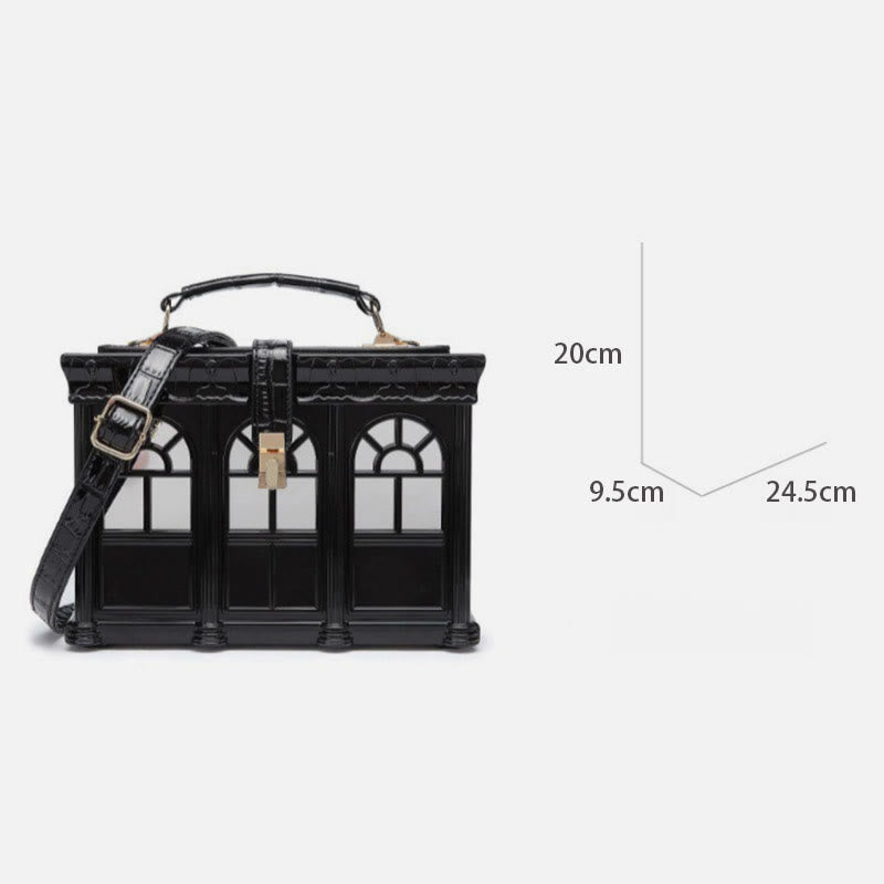 Creative Simulated House Handbag Women Buckle Closure Acrylic Crossbody Bag