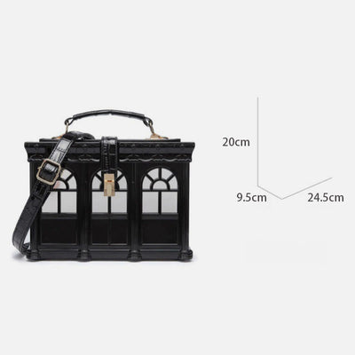 Creative Simulated House Handbag Women Buckle Closure Acrylic Crossbody Bag