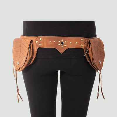 Waist Bag For Women Vintage Medieval Riveted Belt Satchel