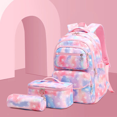 Backpack for Teen Girls 3Pcs School Bag Set with Lunch bag Pencil Bags