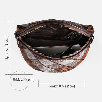 Women Crossbody Sling Bag Wide Adjustable Strap Leather Waist Bag