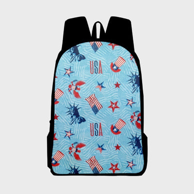 American Flag Print Backpack For Teenager Travel Hiking Camping Daypack