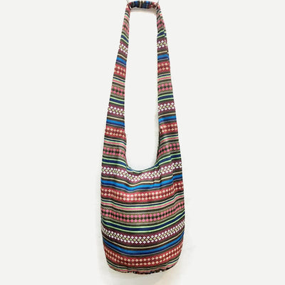 Shoulder Bag for Women Printing Flower Daily Cotton Crossbody Bag