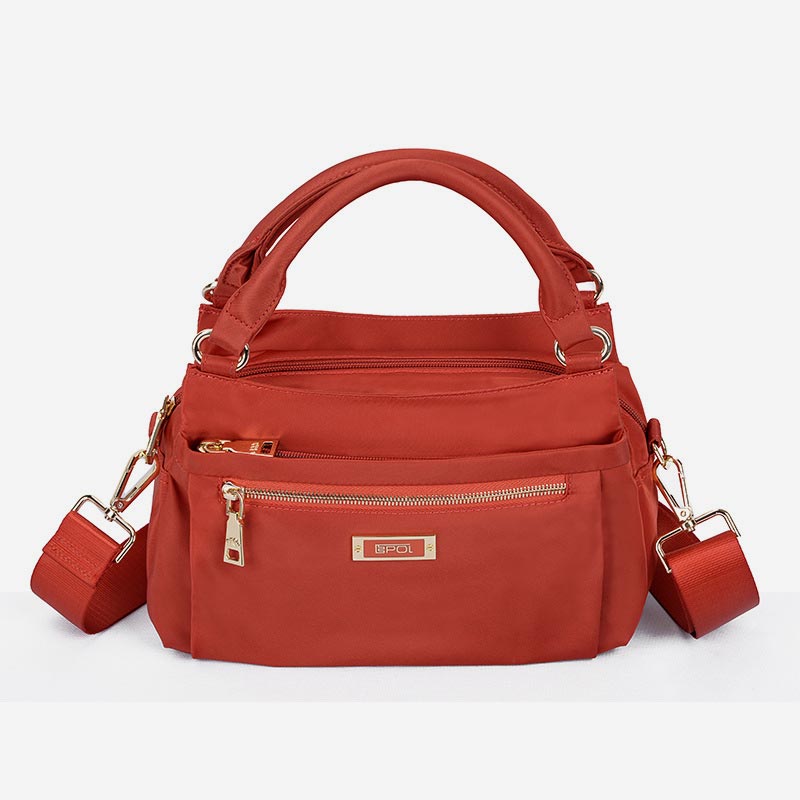 Multi Pocket Oxford Tote Handbag Travel Purse Crossbody Bucket Bag