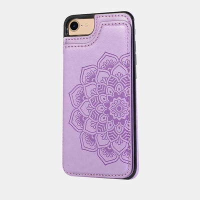 Leather Wallet Phone Case with Card Holder ID Window Compatible with iPhone Samsung