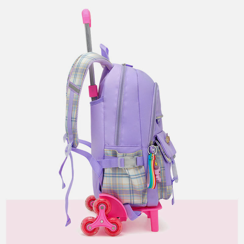 School Backpack For Kids Cute Pattern Rolling School Bag