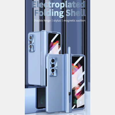 Magnetic Hinge Protection Phone Case for Galaxy Z Fold 3/4/5/6 with S Pen Holder