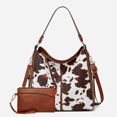 Leopard Milk Grain Ladies Tote Multiple Carry Leather Underarm Bag