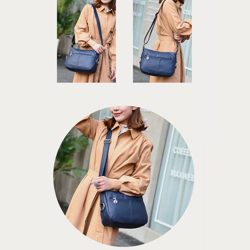 Crossbody Bag For Women Large Capacity PU Leather Shopping Bag